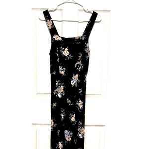 Xhilaration Black Floral Midi Dress